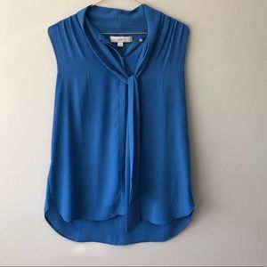LOFT Blue Sleeveless Blouse